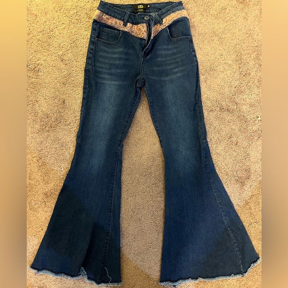 Lucky and Blessed wide flare jeans